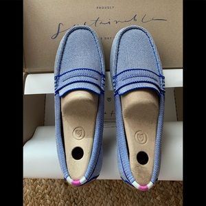 Rothy's blue store exclusive driving loafers